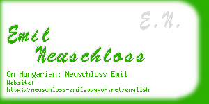 emil neuschloss business card